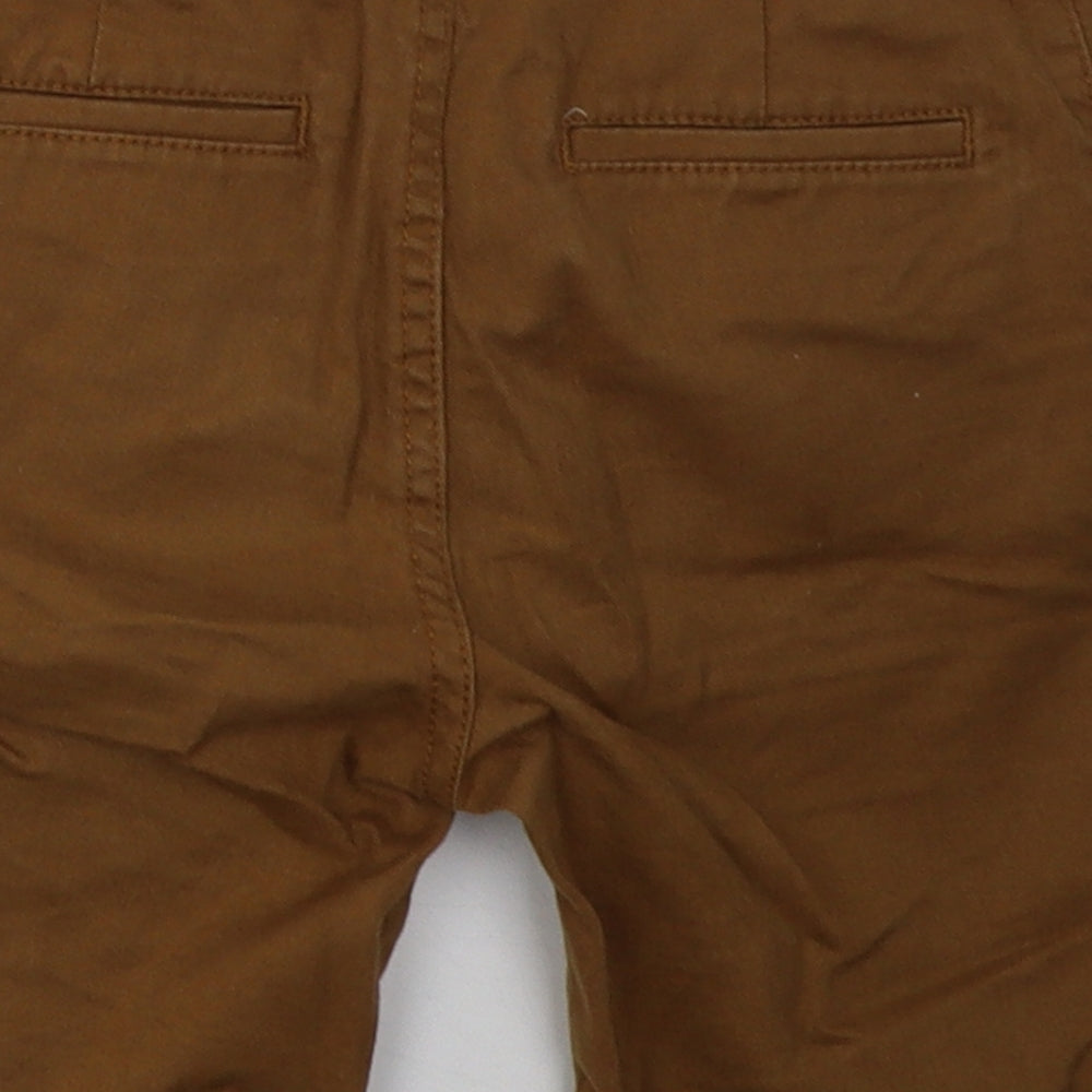 sainsburys Boys Brown  Cotton Chino Shorts Size 7 Years  Regular Buckle