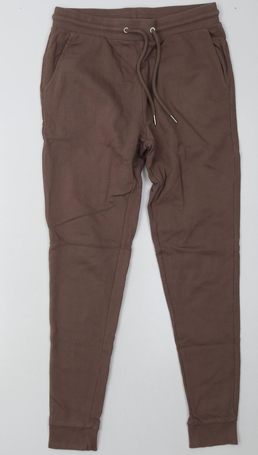 ASOS Womens Beige  Cotton Jogger Trousers Size S L28 in Regular Tie