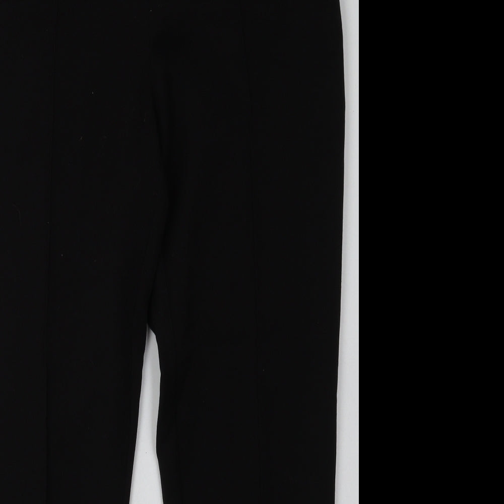 F&F Womens Black  Polyester Trousers  Size 12 L31 in Regular Buckle