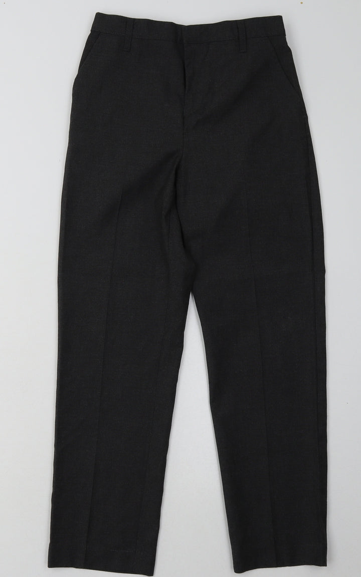 sainsburys Boys Grey Polyester Capri Trousers Size 10 Years Regular Hook & Eye - School Wear