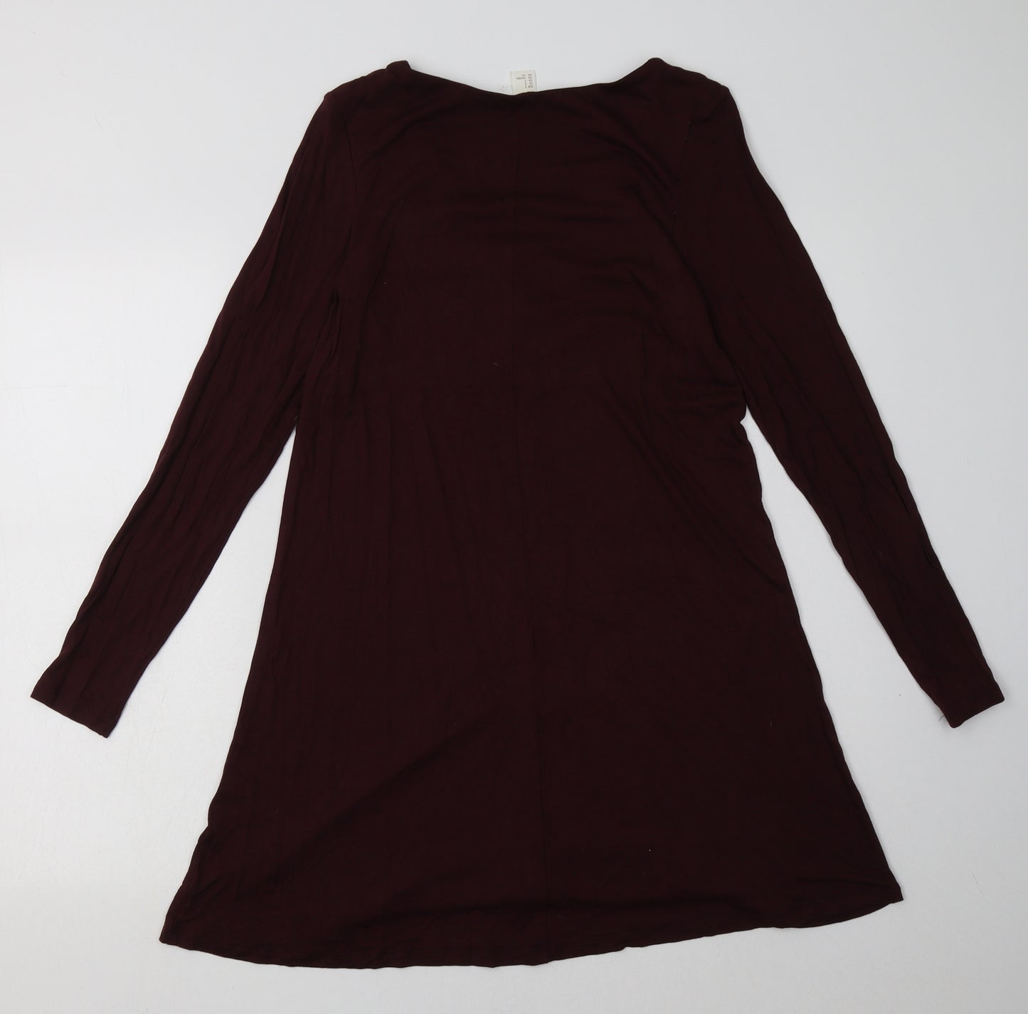 H&M Womens Red  Viscose A-Line  Size S  V-Neck Pullover