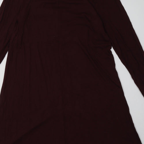 H&M Womens Red  Viscose A-Line  Size S  V-Neck Pullover