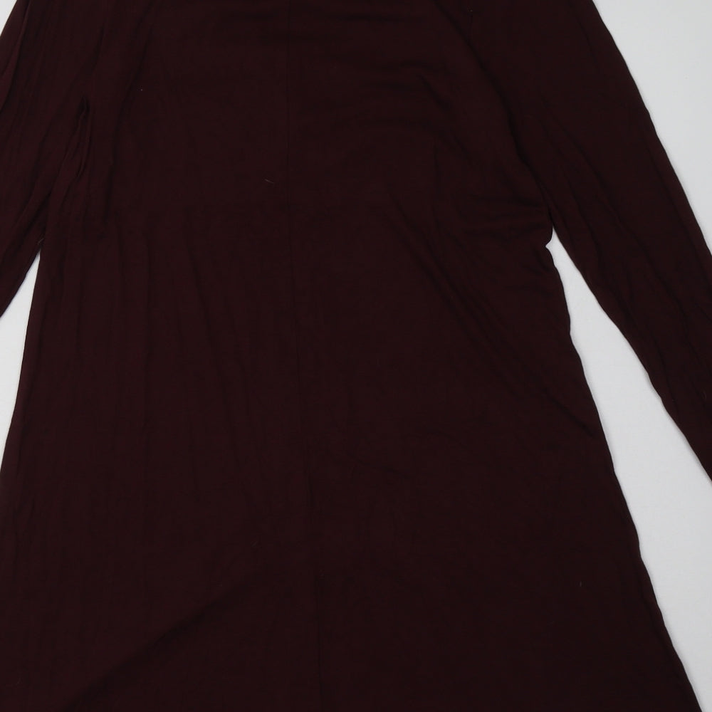 H&M Womens Red  Viscose A-Line  Size S  V-Neck Pullover