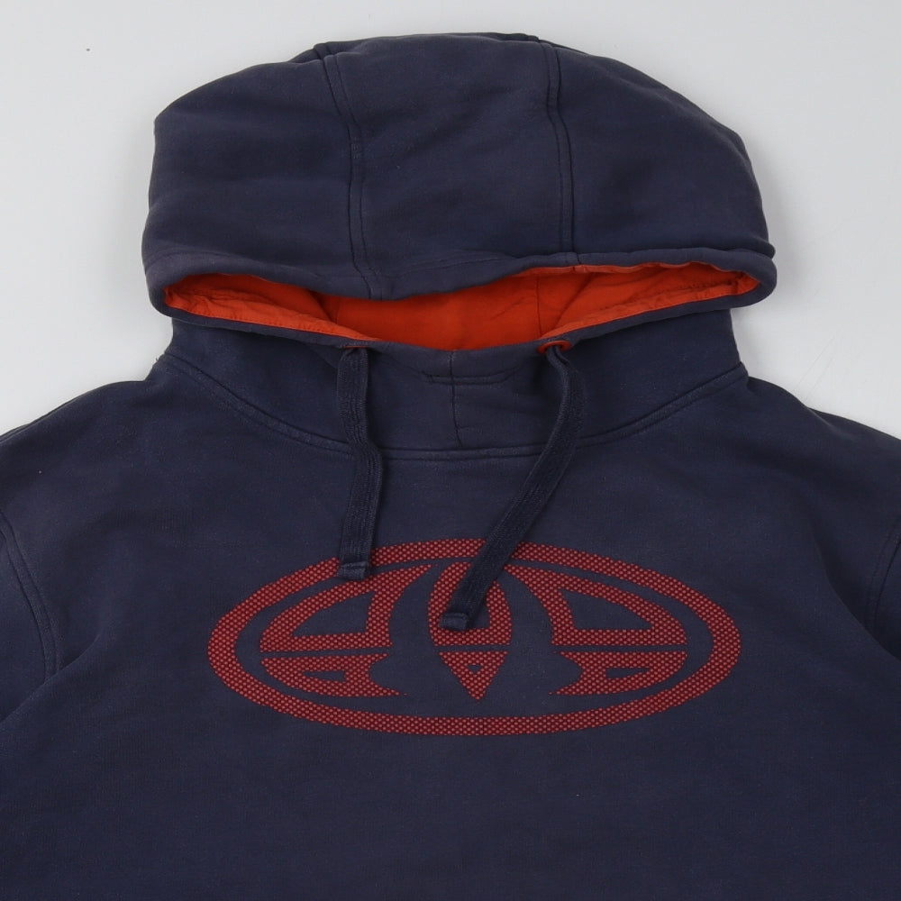 Animal Mens Blue  Polyester Pullover Hoodie Size L