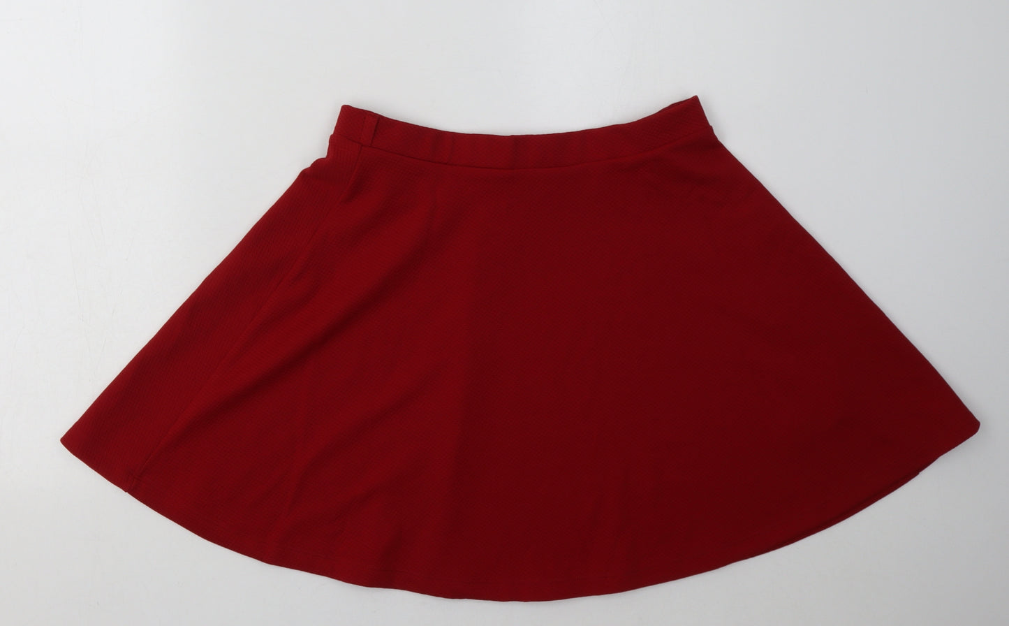 New Look Womens Red  Polyester A-Line Skirt Size 12