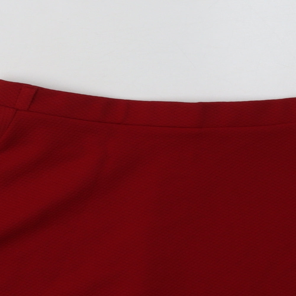New Look Womens Red  Polyester A-Line Skirt Size 12