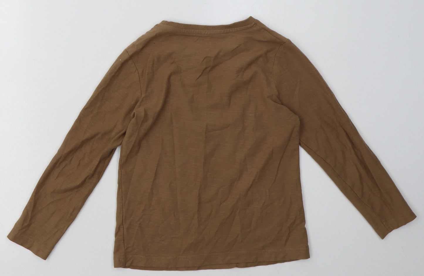 sainsburys Boys Brown  Cotton Basic Casual Size 4-5 Years Crew Neck Pullover