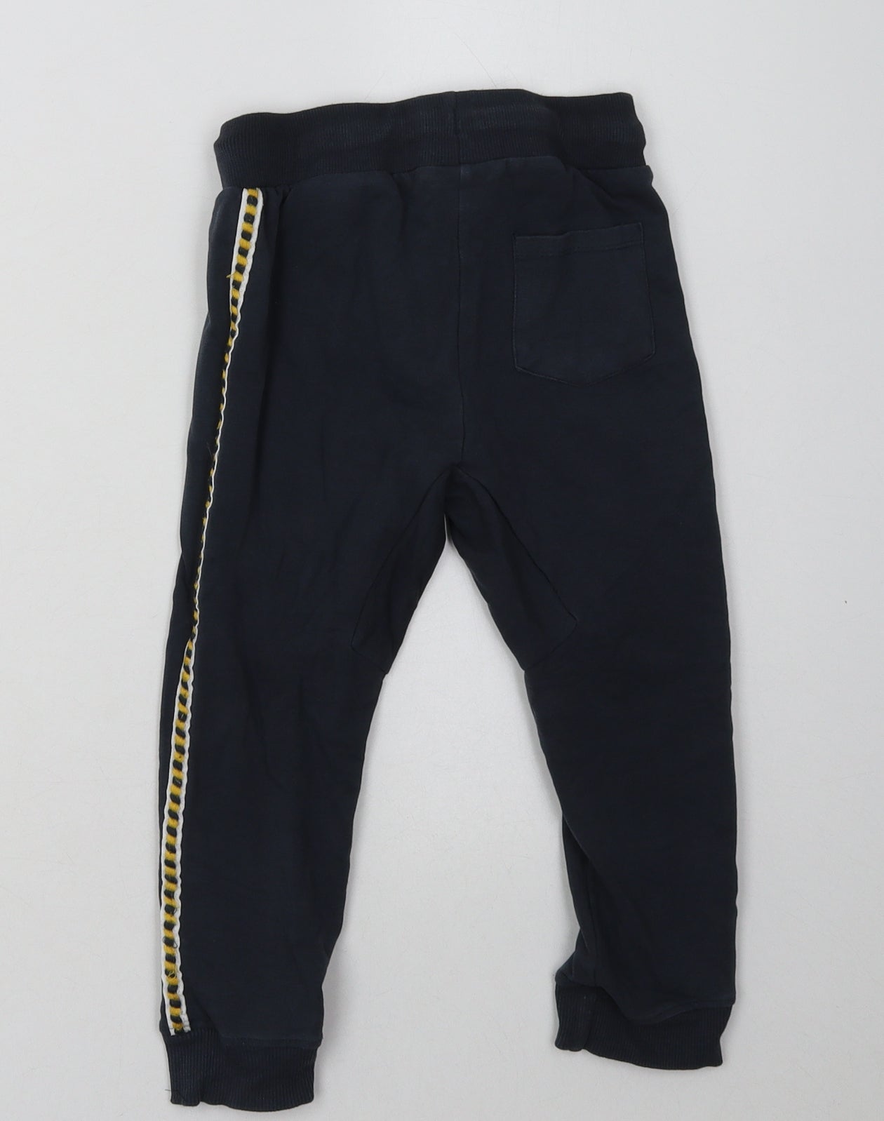 sainsburys Boys Blue Striped Cotton Jogger Trousers Size 3-4 Years  Regular Tie
