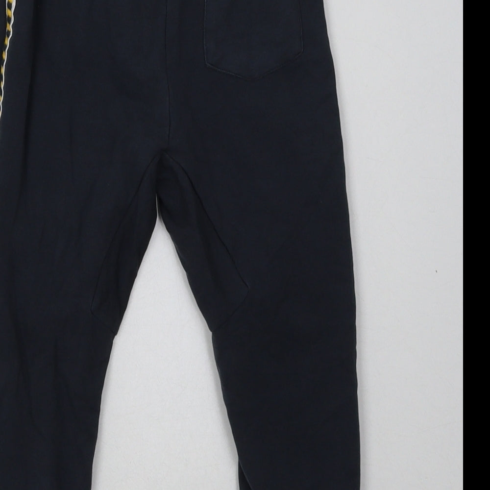 sainsburys Boys Blue Striped Cotton Jogger Trousers Size 3-4 Years  Regular Tie