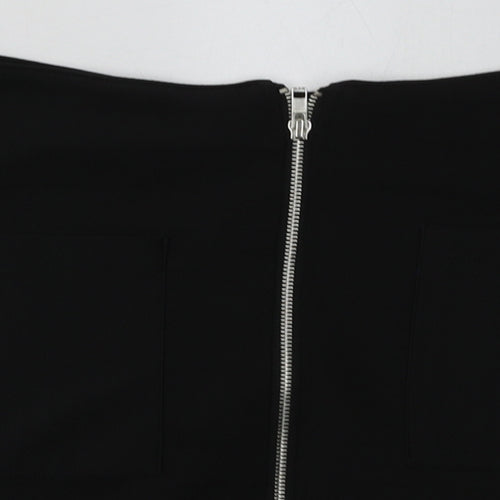 originals Womens Black  Polyester A-Line Skirt Size 10   Zip