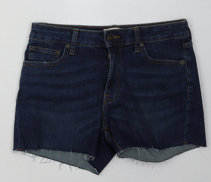 goodthreads Womens Blue  Cotton Bermuda Shorts Size 27 in L4 in Regular Button