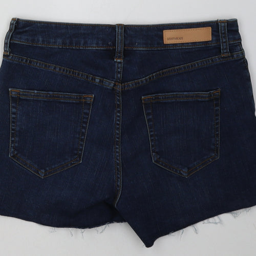 goodthreads Womens Blue  Cotton Bermuda Shorts Size 27 in L4 in Regular Button