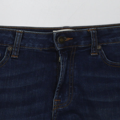 goodthreads Womens Blue  Cotton Bermuda Shorts Size 27 in L4 in Regular Button