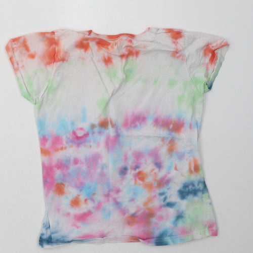 Fruit of the Loom Girls Multicoloured  Cotton Basic T-Shirt Size 9-10 Years Crew Neck Pullover - ombre