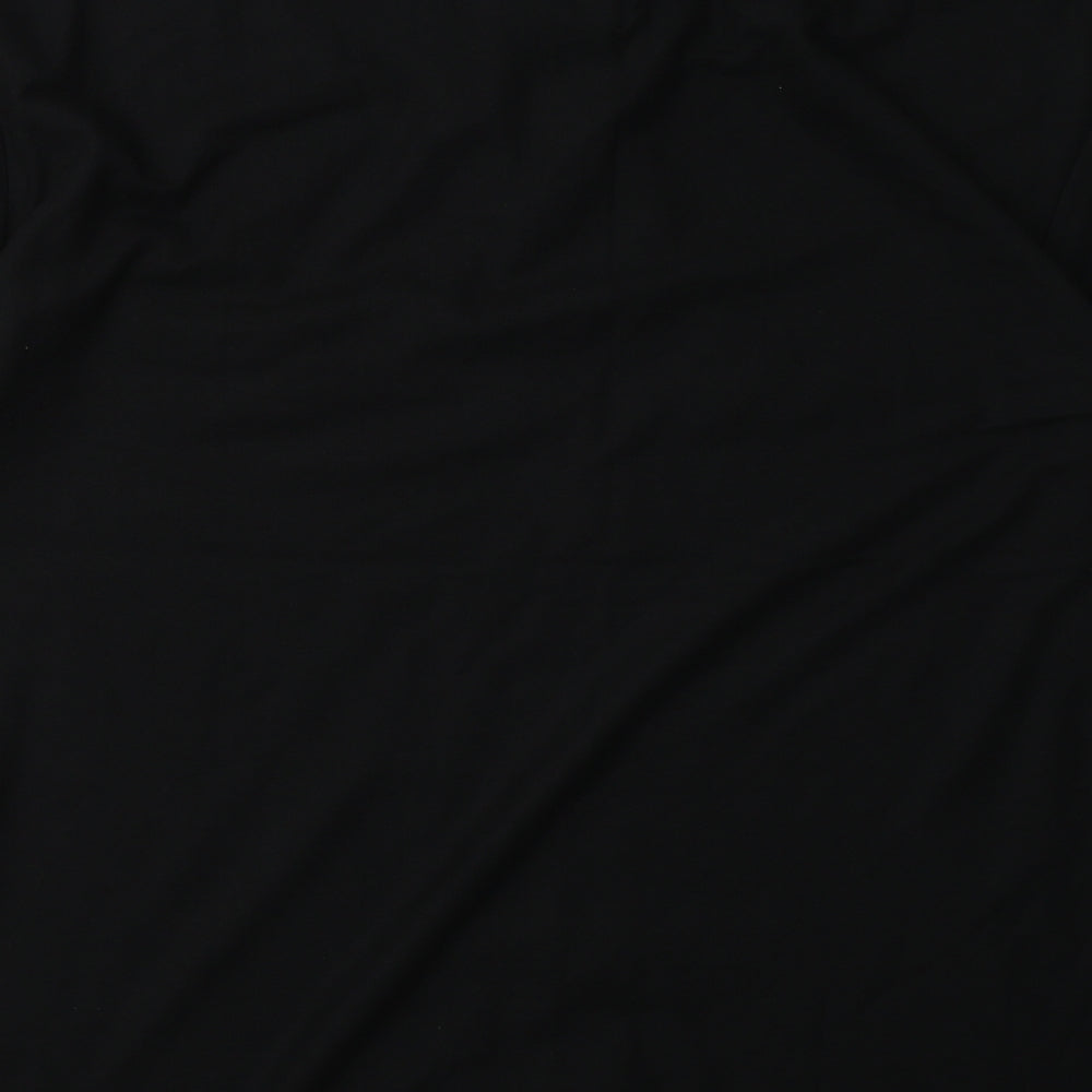 JERZEES Mens Black  Polyester  Polo Size XL Collared Button