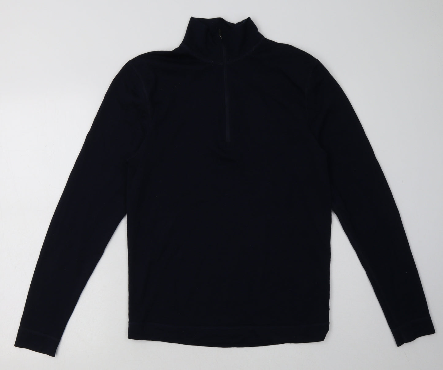 Crane Mens Blue  Wool Pullover Sweatshirt Size M