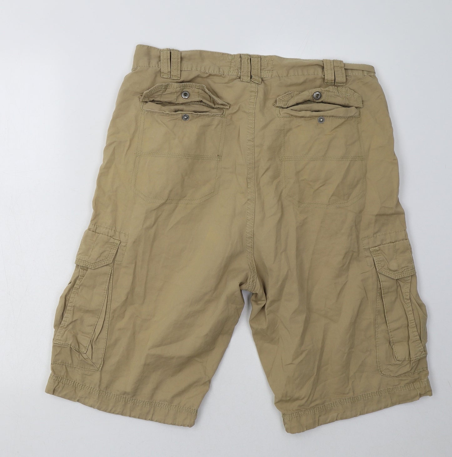 SoulCal&Co Mens Beige  Cotton Cargo Shorts Size 32 L14 in Regular Button