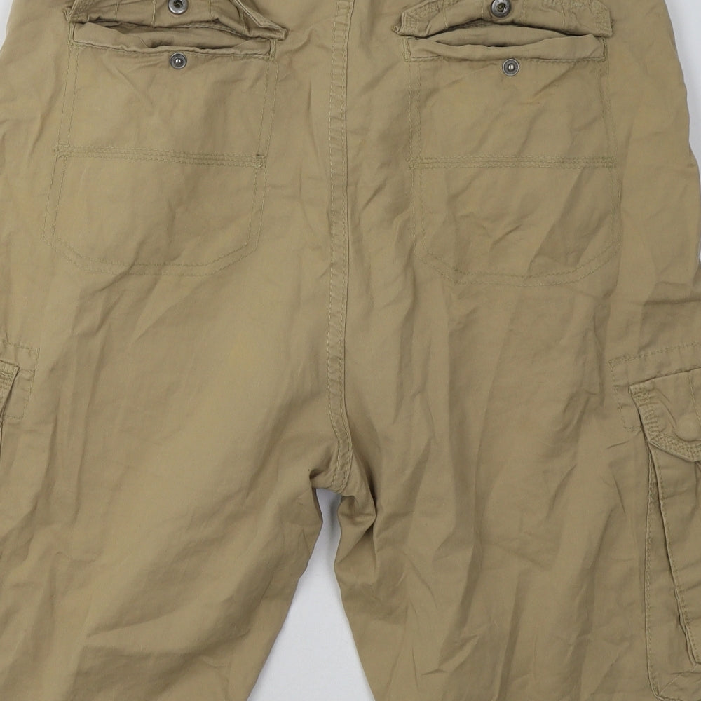 SoulCal&Co Mens Beige  Cotton Cargo Shorts Size 32 L14 in Regular Button