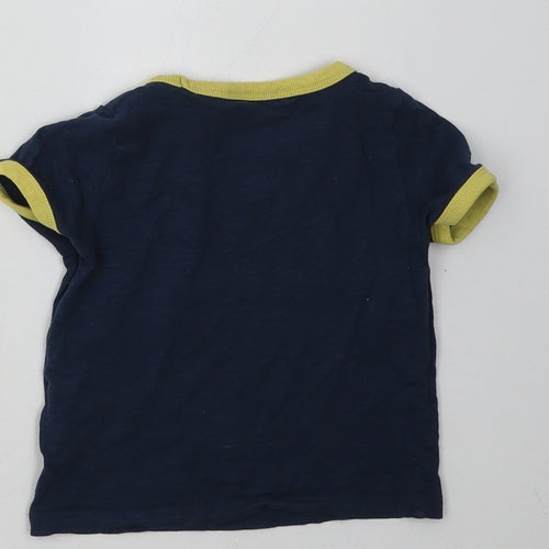 M&Co Boys Blue  Cotton Basic T-Shirt Size 18-24 Months Crew Neck Pullover - dont grow up its a trap