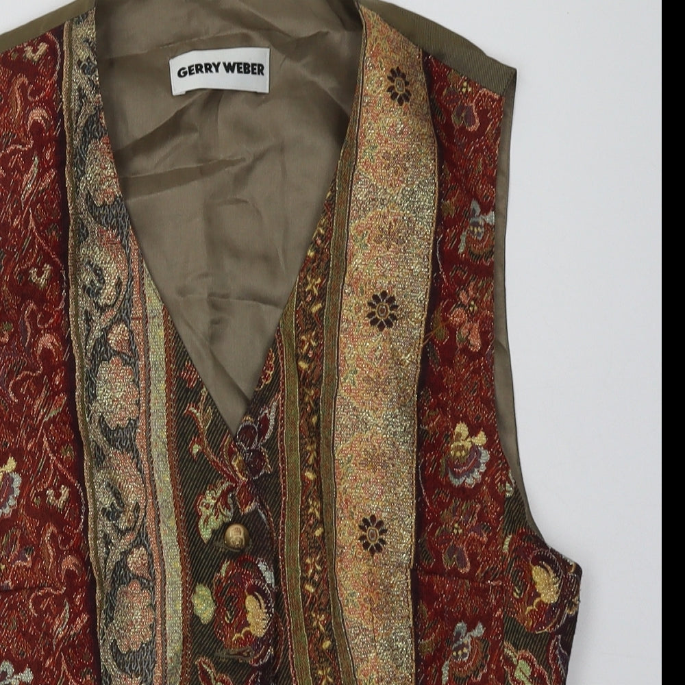 Gerry Weber Mens Multicoloured Geometric Polyester Tuxedo Suit Waistcoat Size 38
