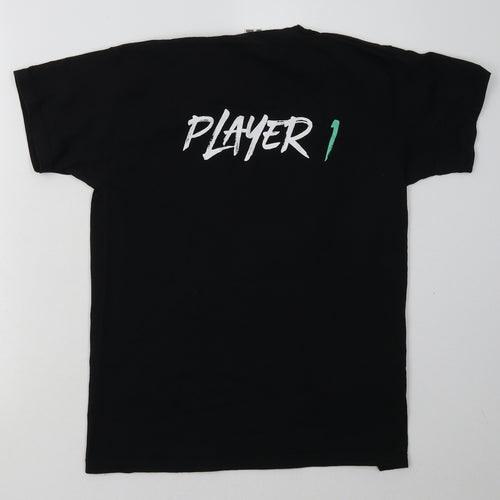 Fruit of the Loom Boys Black  Cotton Basic T-Shirt Size 12-13 Years Crew Neck Pullover - player 1