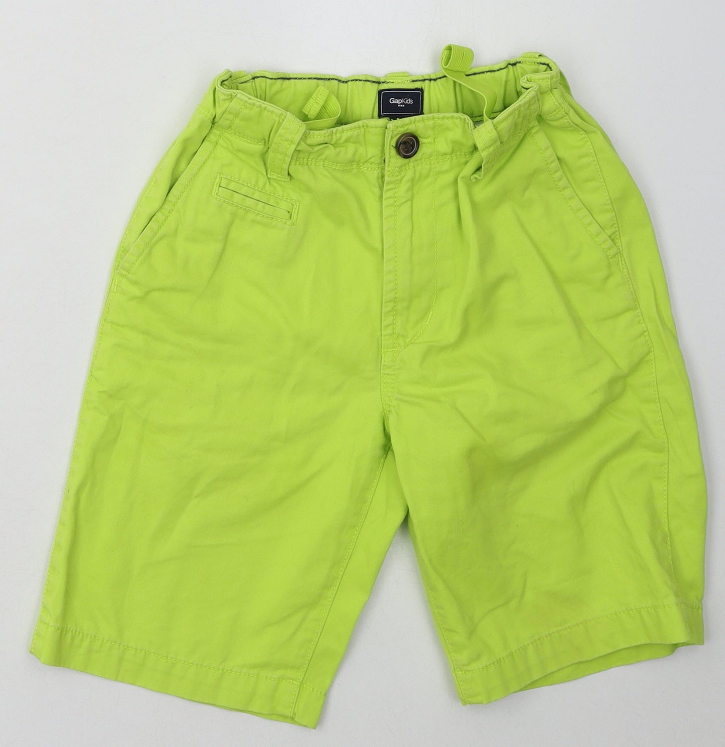 Gap Boys Green  Cotton Chino Shorts Size 8-9 Years  Regular Hook & Eye