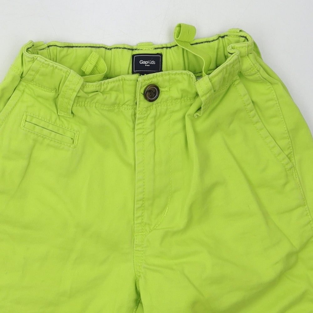 Gap Boys Green  Cotton Chino Shorts Size 8-9 Years  Regular Hook & Eye