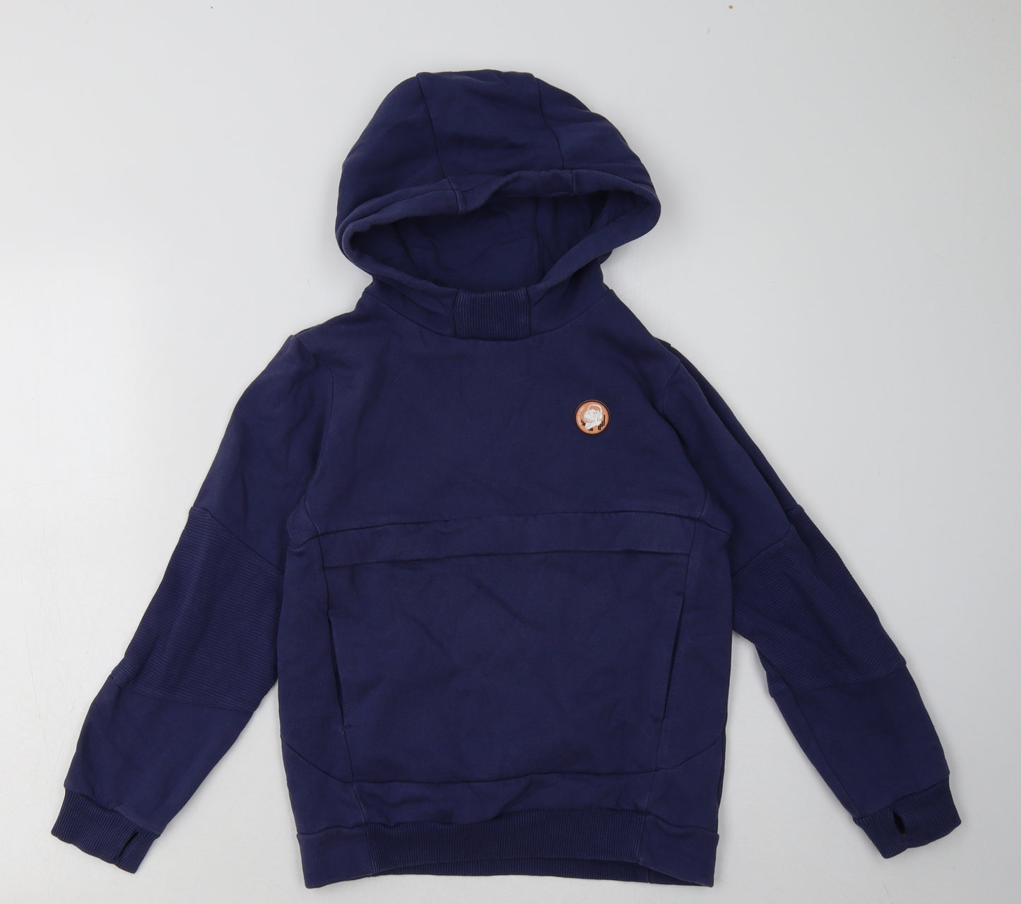 Nutmeg Boys Blue  Cotton Pullover Hoodie Size 9-10 Years  Pullover - Dinosaurs