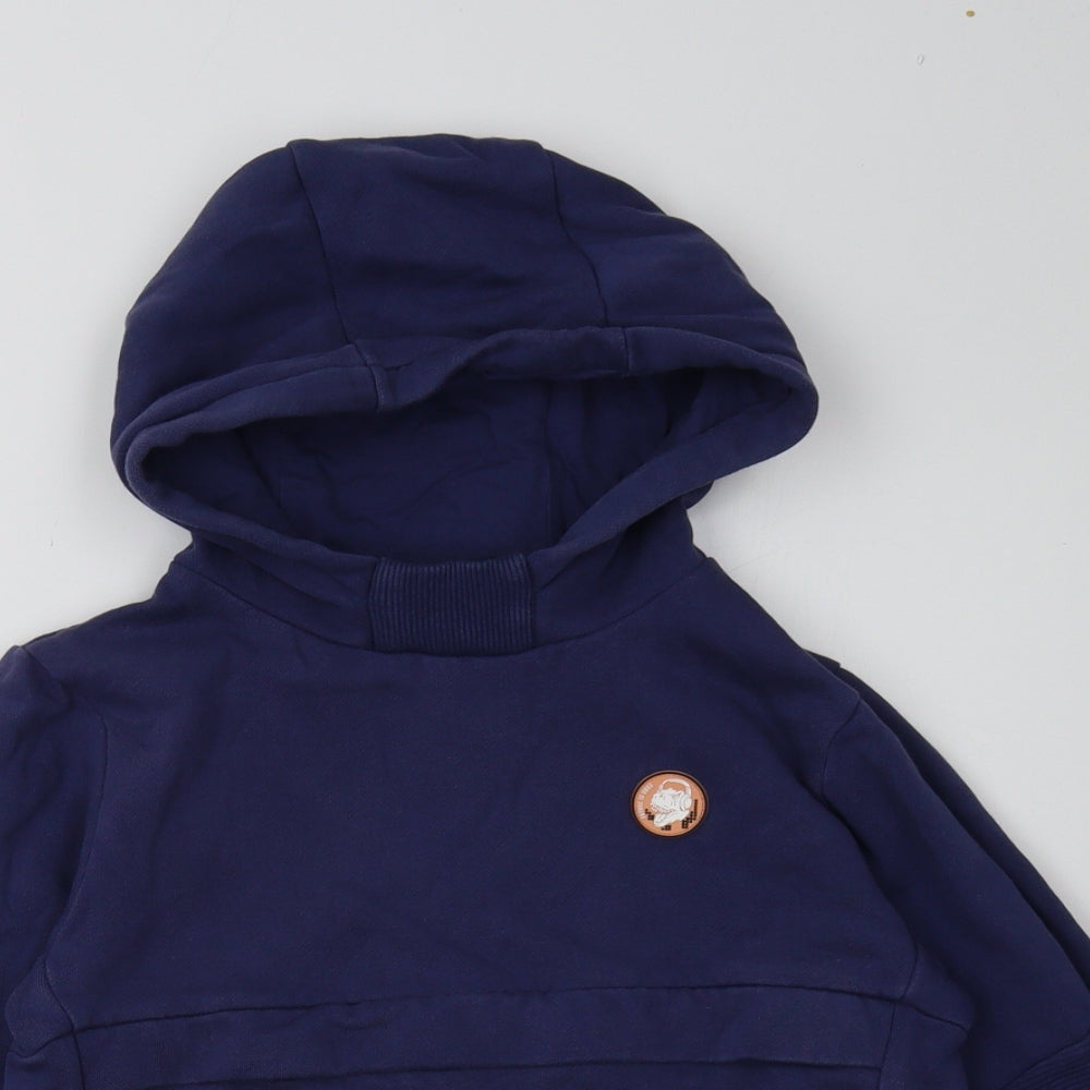 Nutmeg Boys Blue  Cotton Pullover Hoodie Size 9-10 Years  Pullover - Dinosaurs