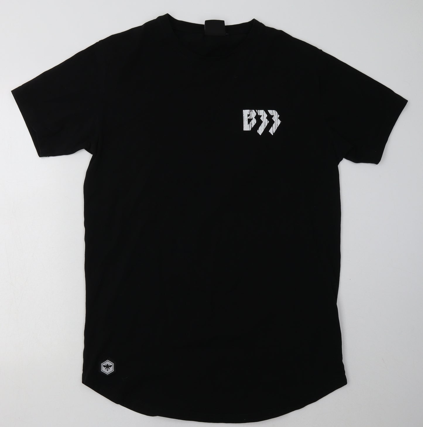 bee inspired Mens Black  Cotton  T-Shirt Size XL Crew Neck