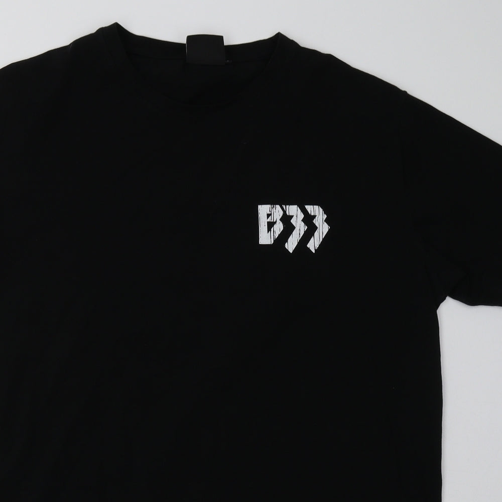 bee inspired Mens Black  Cotton  T-Shirt Size XL Crew Neck