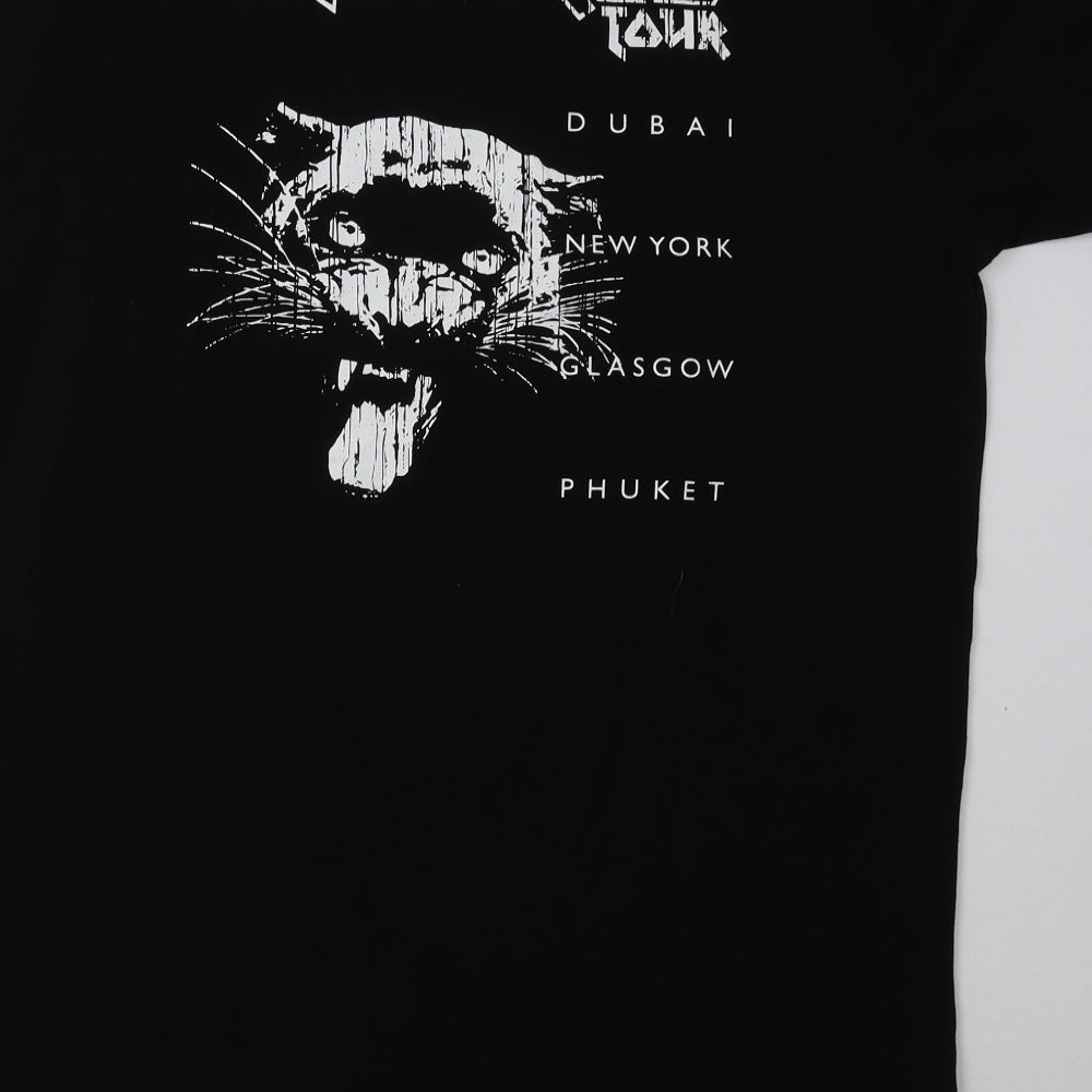 bee inspired Mens Black  Cotton  T-Shirt Size XL Crew Neck