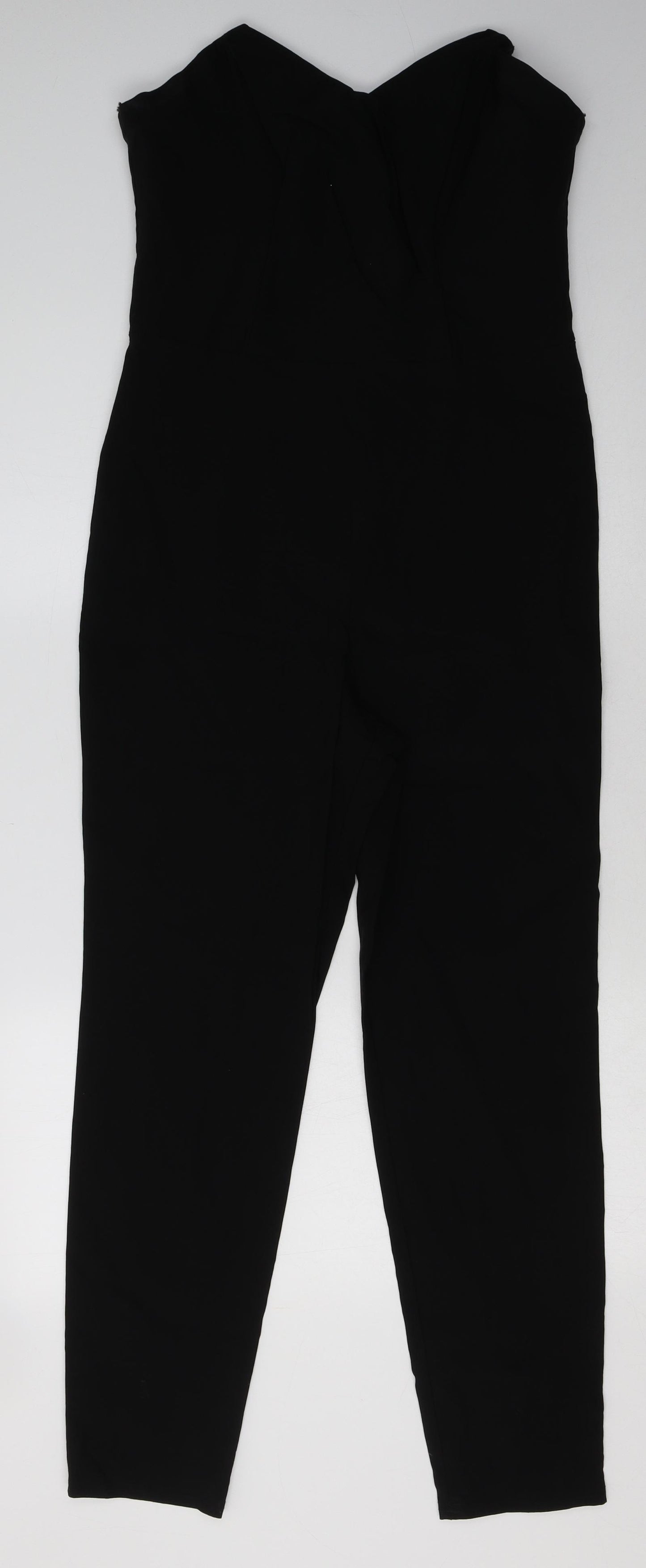 Miss Selfridge Womens Black  Polyester Jumpsuit One-Piece Size 10