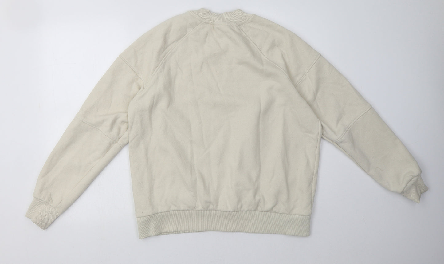 Primark Womens Beige  Cotton Pullover Sweatshirt Size M  Pullover - NY