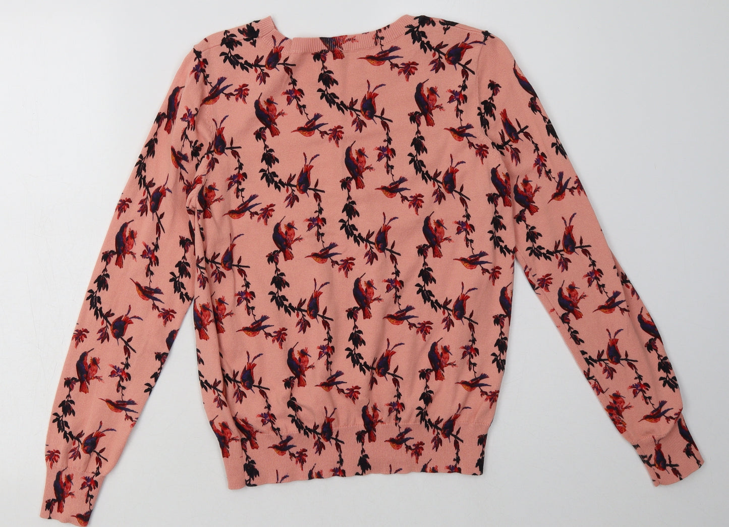 Oasis Womens Pink Geometric Cotton Pullover Sweatshirt Size M  Pullover