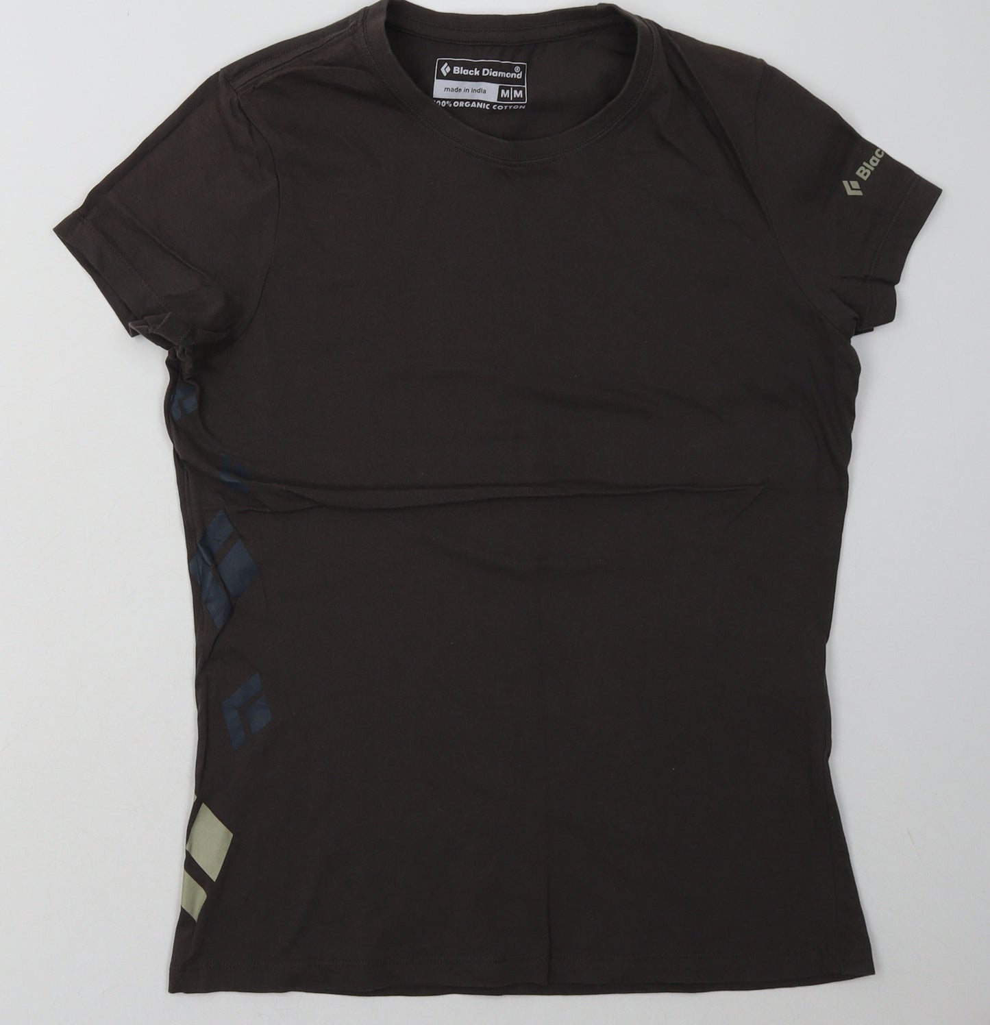 Black Diamond Mens Grey  Cotton  T-Shirt Size M Crew Neck