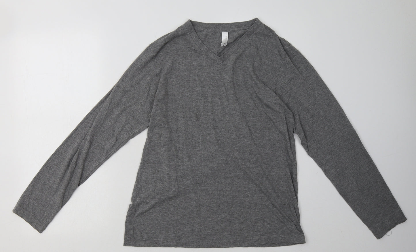 Canvas Mens Grey  Polyester Pullover Sweatshirt Size M