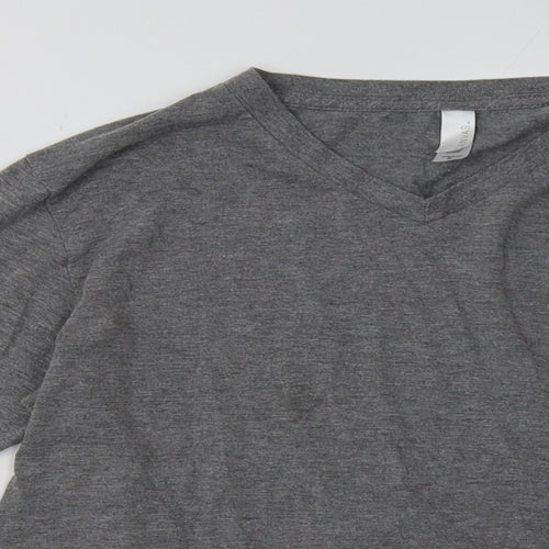 Canvas Mens Grey  Polyester Pullover Sweatshirt Size M