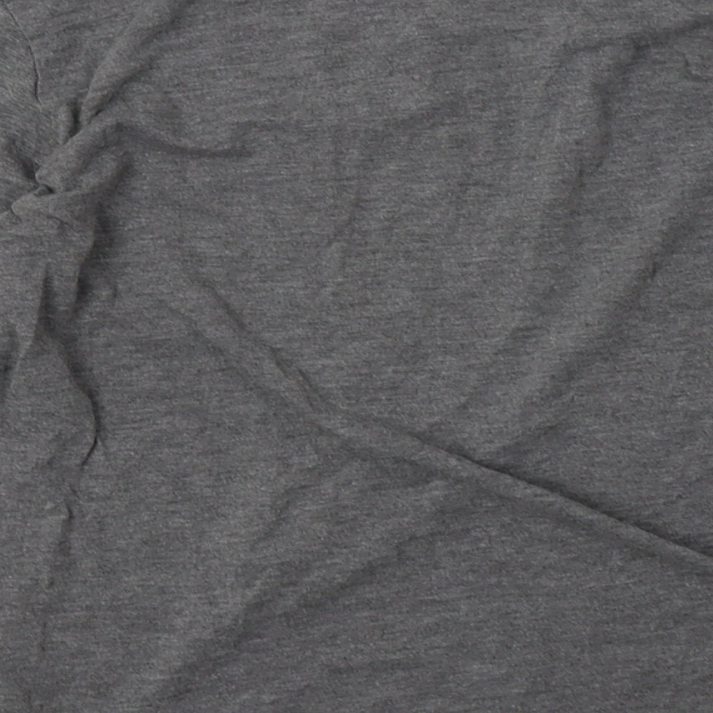 Canvas Mens Grey  Polyester Pullover Sweatshirt Size M