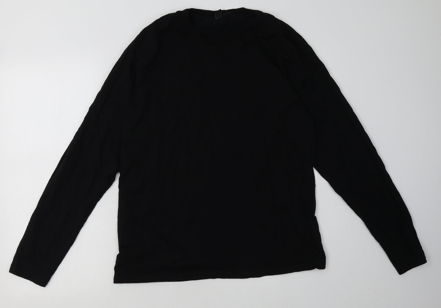 Preworn Mens Black  Cotton Pullover Sweatshirt Size M