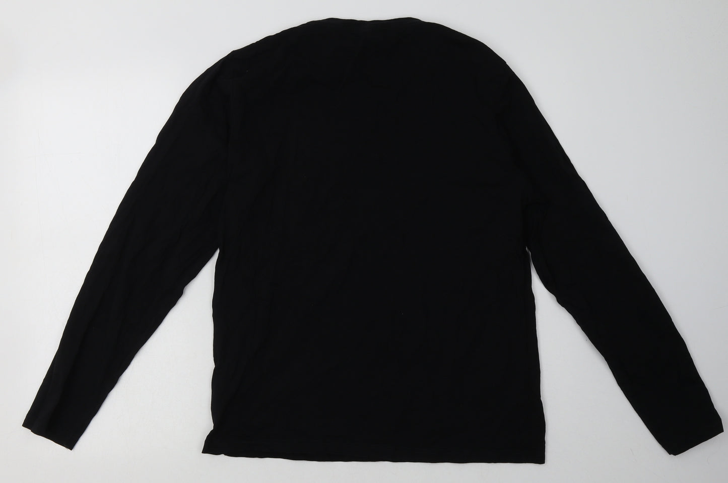 Preworn Mens Black  Cotton Pullover Sweatshirt Size M