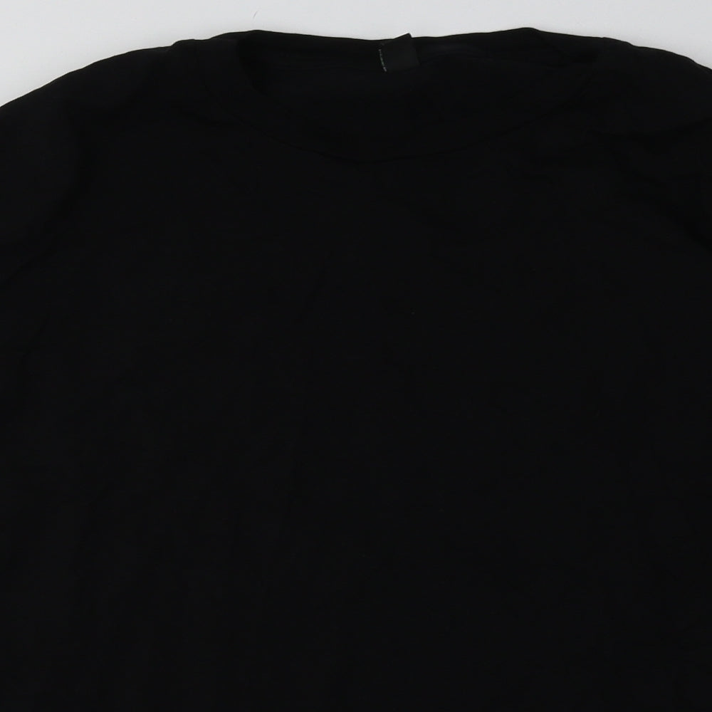Preworn Mens Black  Cotton Pullover Sweatshirt Size M