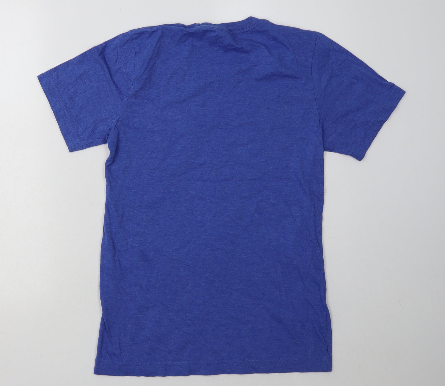 Canvas Mens Blue  Cotton  T-Shirt Size S Crew Neck
