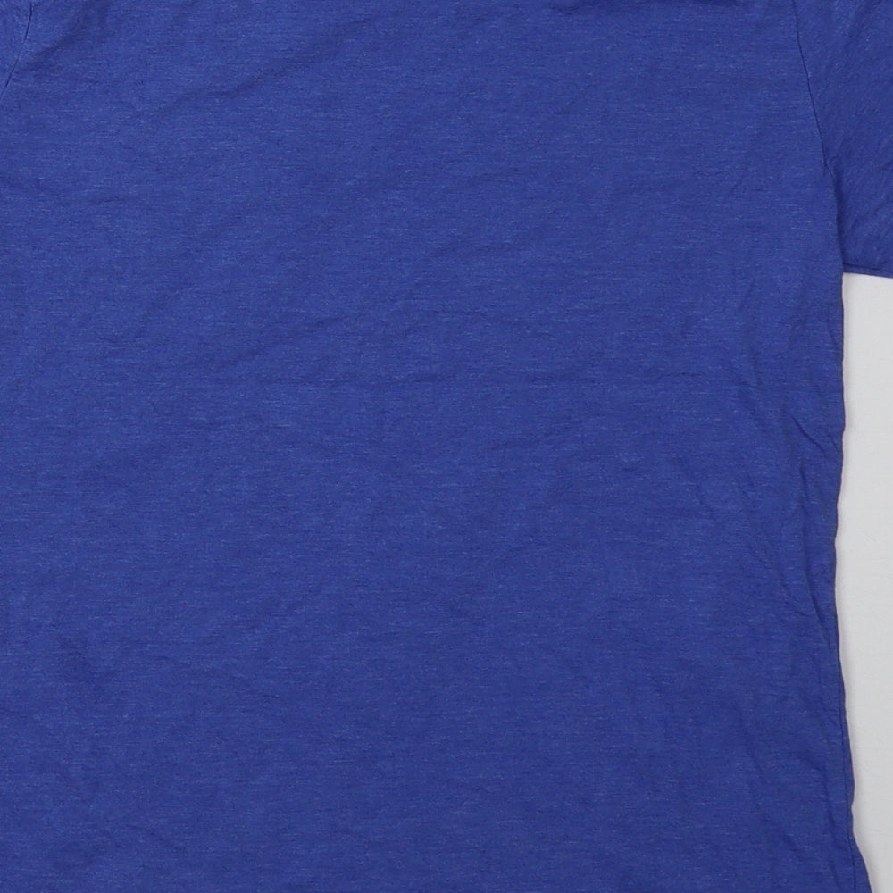 Canvas Mens Blue  Cotton  T-Shirt Size S Crew Neck