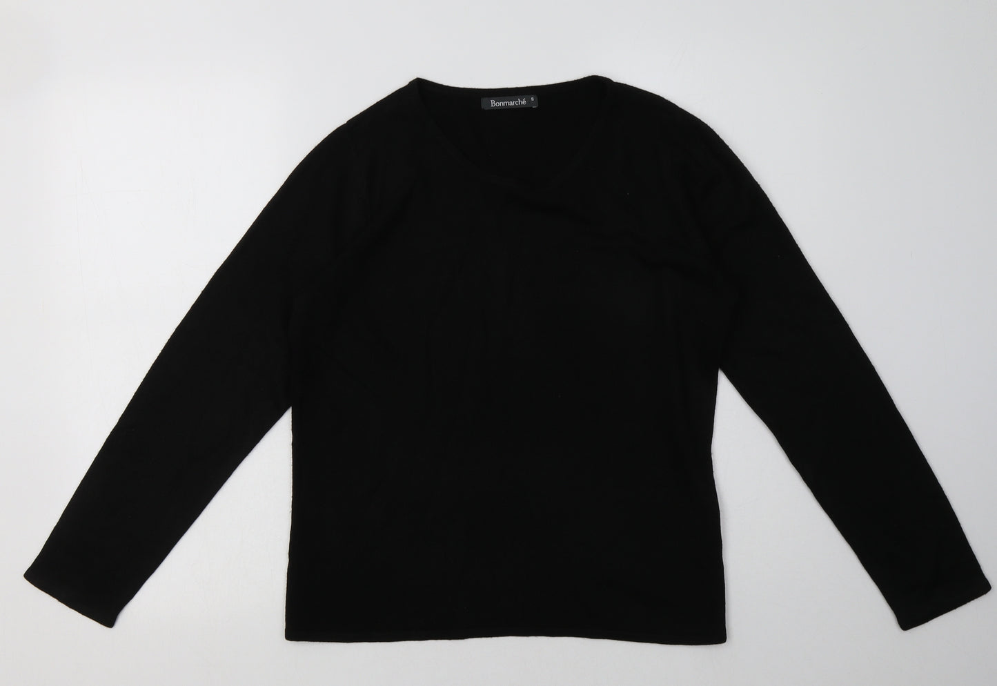 bonmarch Womens Black  Acrylic Pullover Sweatshirt Size S  Pullover
