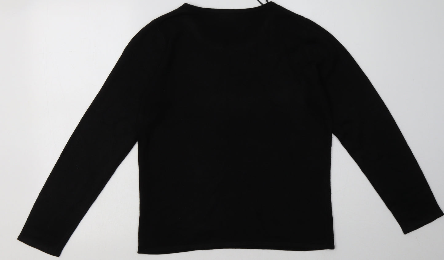 bonmarch Womens Black  Acrylic Pullover Sweatshirt Size S  Pullover