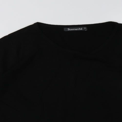 bonmarch Womens Black  Acrylic Pullover Sweatshirt Size S  Pullover