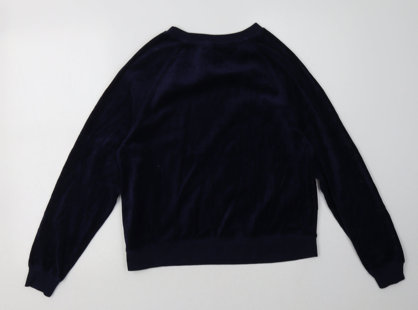 New Look Womens Blue  Cotton Pullover Sweatshirt Size 10  Pullover