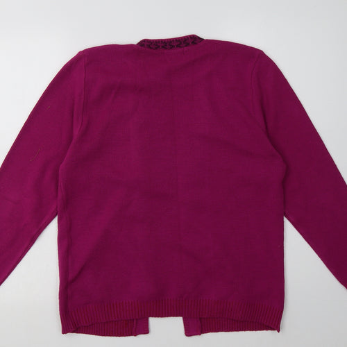 Glimpse Design Womens Purple Geometric Acrylic Pullover Sweatshirt Size M  Pullover