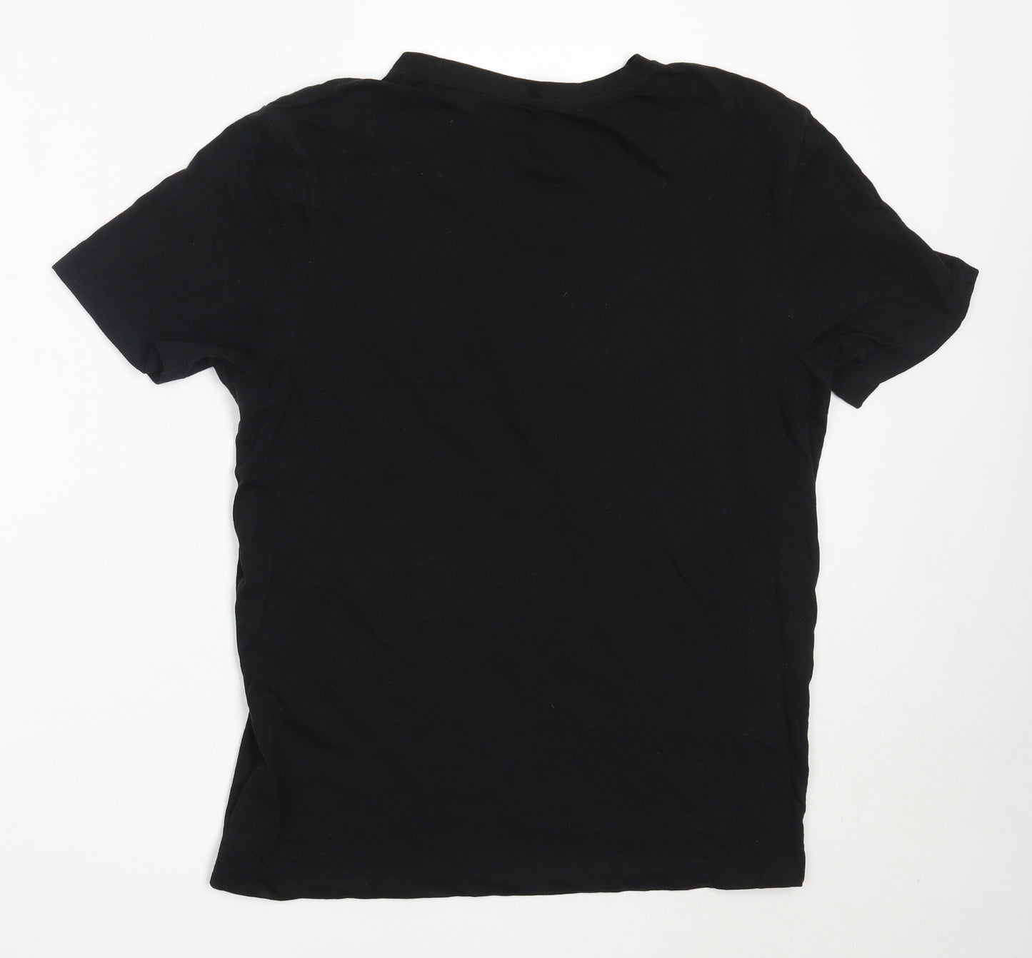 Primark Mens Black  Cotton  T-Shirt Size L Round Neck  - stranger things